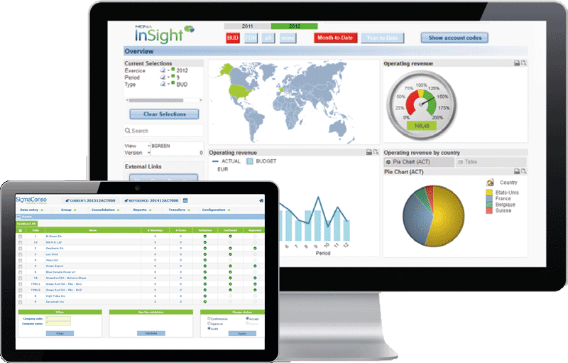 screenshot of Sigma Conso Consolidation & Reporting